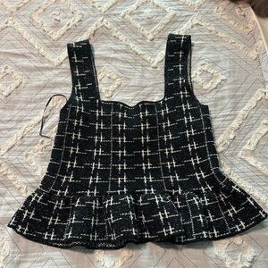 Zara Monochrome Knit Top